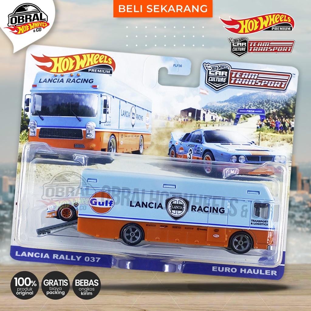 Hot Wheels Prémium. 26 Lancia Rally 037-Euro Hauler. Ritka Gumikerekes Kiadas 742c 3 Big