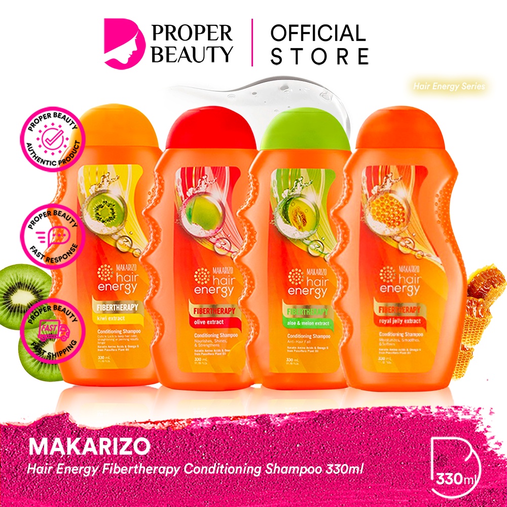 Jual Makarizo Hair Energy Fibertherapy Conditioning Shampoo 330ml Indonesia Aloe And Melon Kiwi 