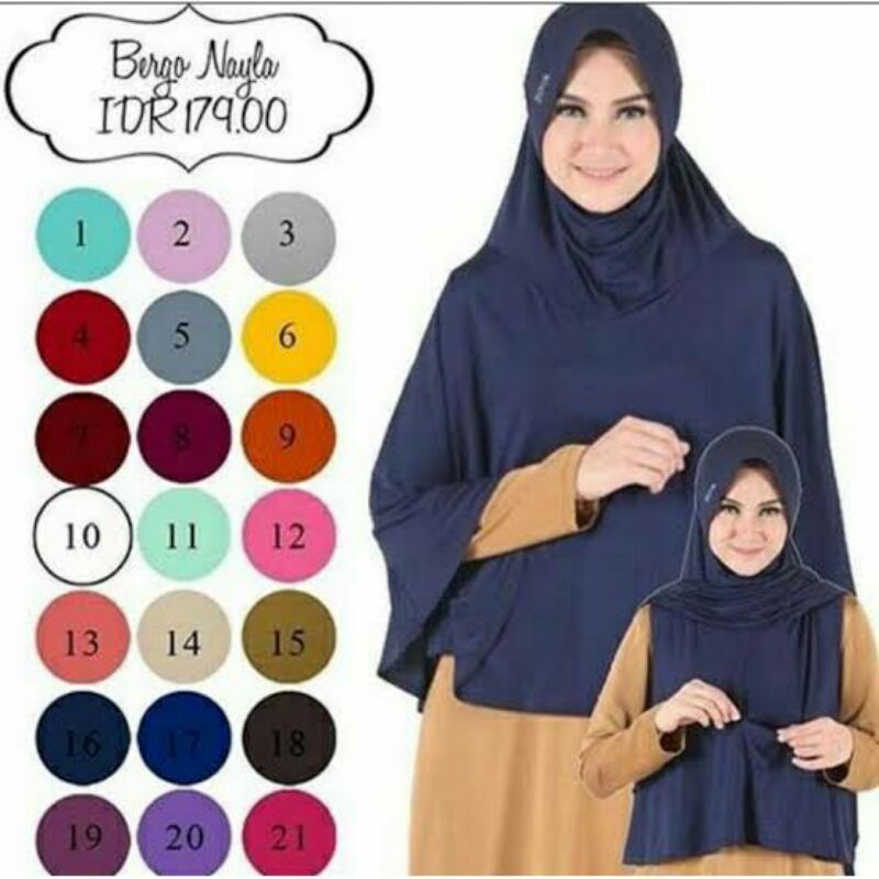 Kerudung Khimar Instan Hijab Sporty pet