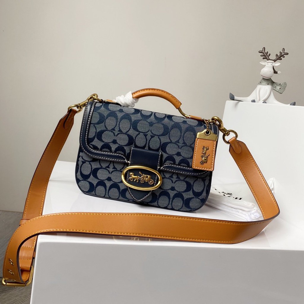 Jual Coach Riley Top Handle 22 In Signature Chambray ORIGINAL 100