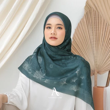 AUTHENTISM ID Maliqa Series Kerudung Segi Empat Motif Lamina Voal Lasercut Premium