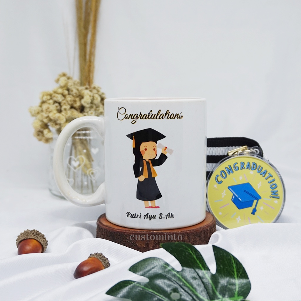 Jual Mug Gelas Custom Keramik Kado Wisuda Unik T Box Graduation Untuk Pacar Sahabat 3066