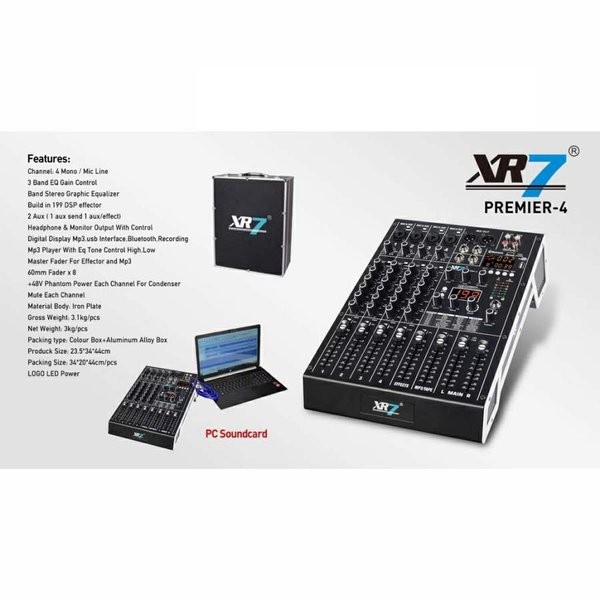 Jual Mixer Audio Xr7 Premier4 Full Mono Usb Bluetooth Original Mixing