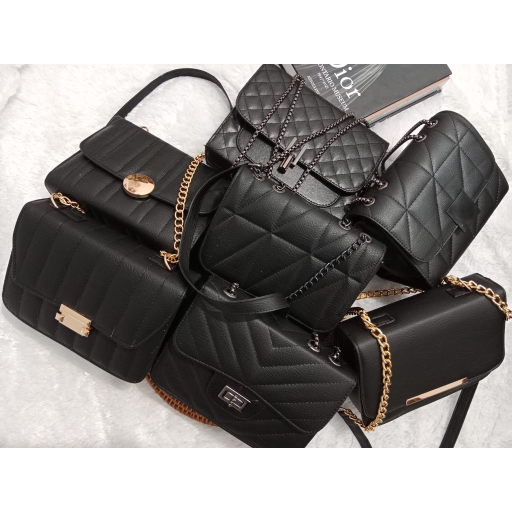 Slingbag Hitam Rantai Wanita Selempang IRVANBAGSHOP