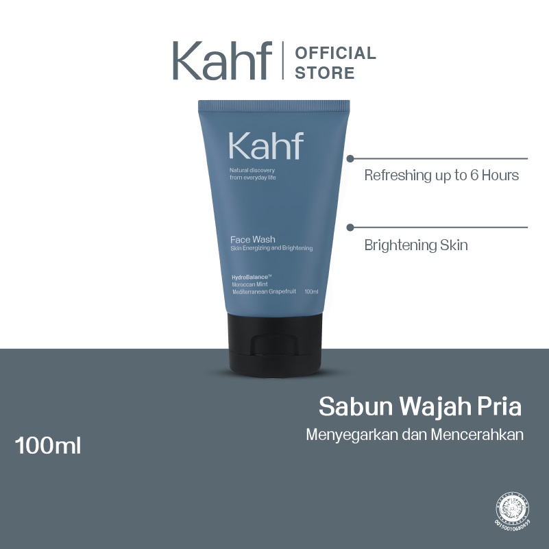 Jual KAHF SKIN ENERGIZING & BRIGHTENING FACE WASH 100 ML Shopee Indonesia