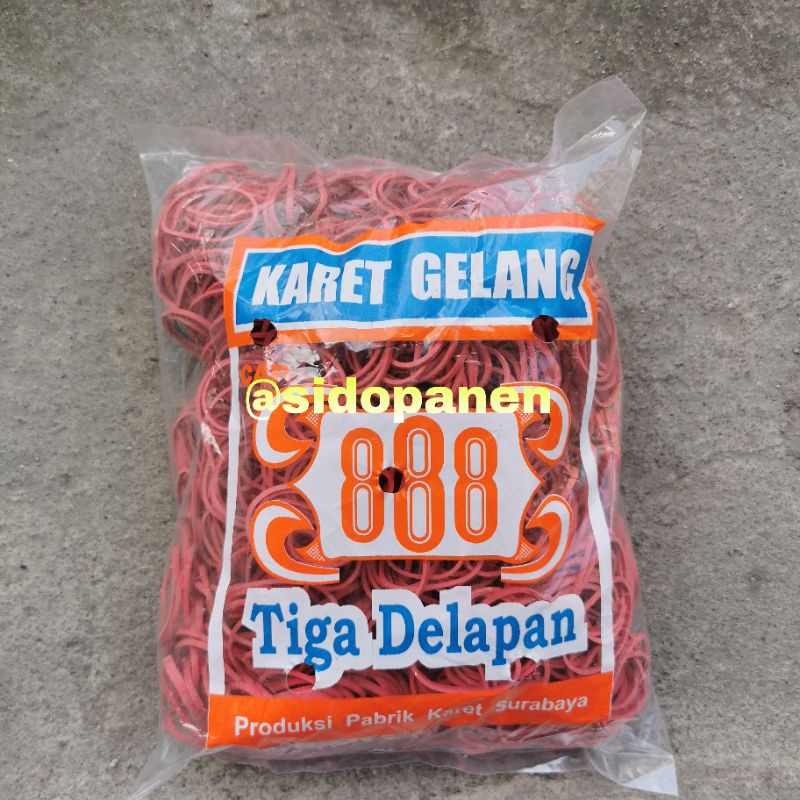 Jual Karet Gelang Kiloan Warna Merah Kecil Kekuatan Medium Isi 500 Gram