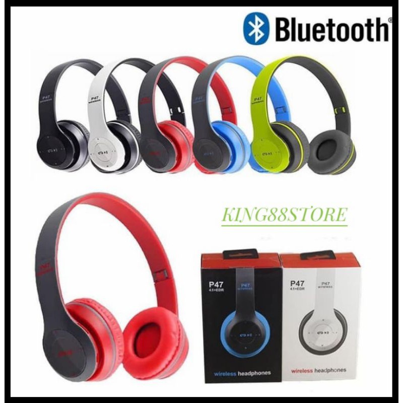 Jual P47 HEADPHONE WIRELESS BLUETOOTH STEREO 5.0+EDR | Shopee Indonesia