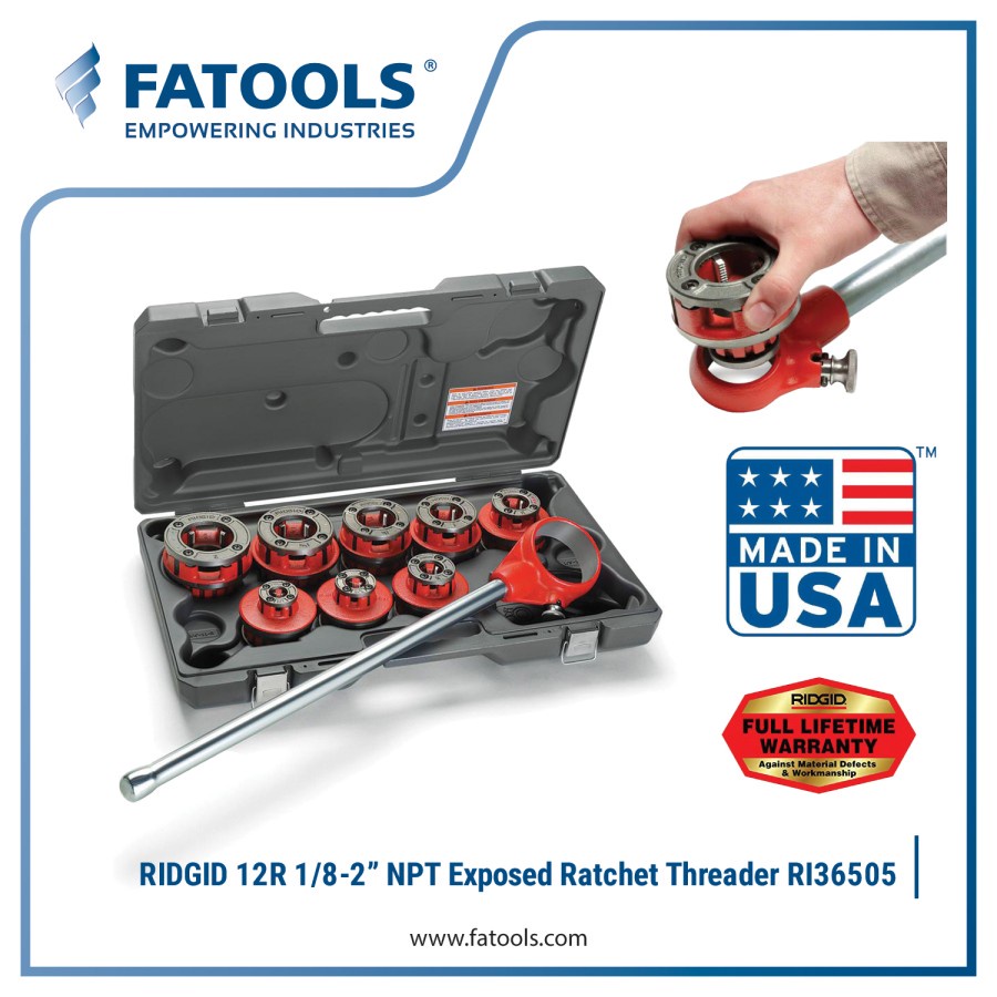 RIDGID 36505 12R Manual Ratchet Threader 1 8