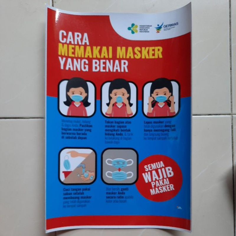 Jual Poster Cara Pakai Masker Shopee Indonesia