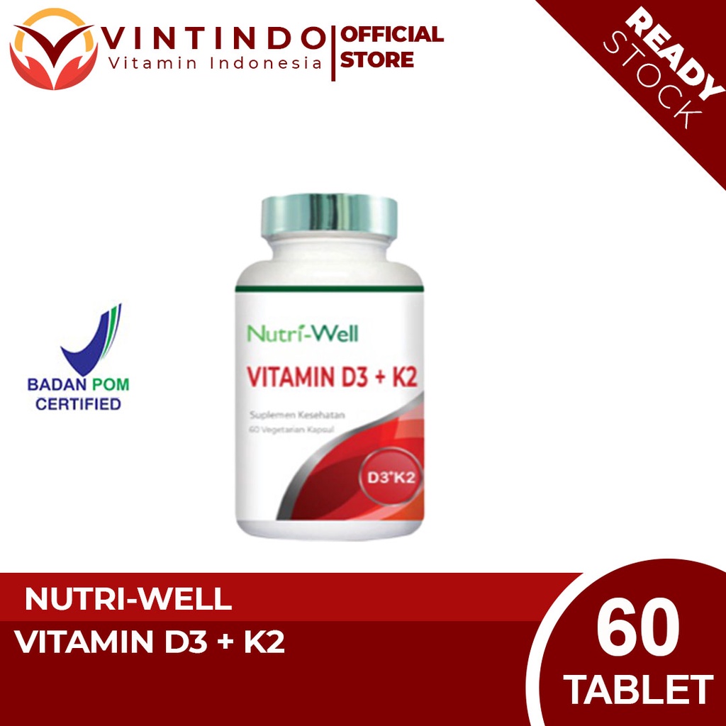 Jual NUTRIWELL VITAMIN D3 + K2 60 TABLET | Shopee Indonesia