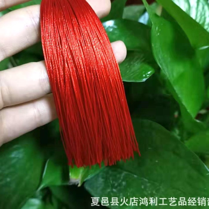 Jual Bahan Rumbai Merah Tinsel Bawah Tali Lampion Dekorasi Tali Merah ...