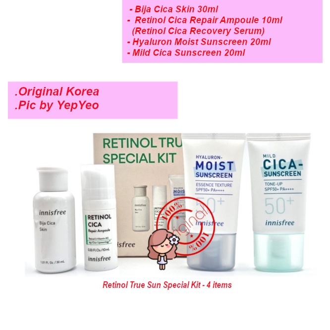 Jual Innisfree Retinol True Sun Special Kit | Shopee Indonesia