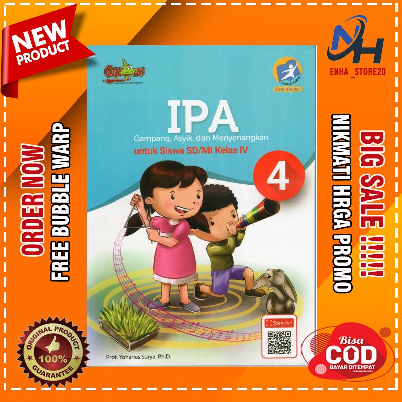 Jual Buku Ipa Kelas 4 Kurikulum K13 Metode Gasing Prof Yohanes Surya Phd Terbaru Murah 8356