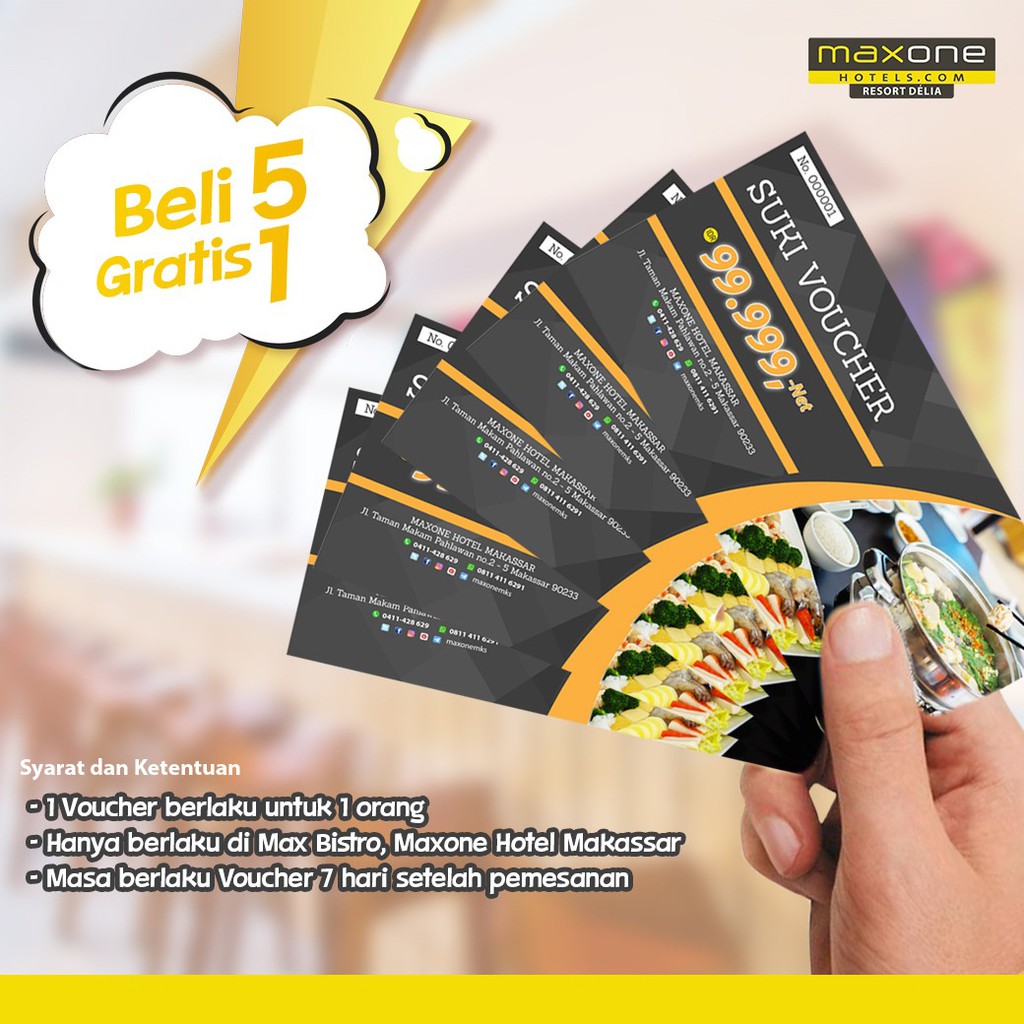 Jual Voucher Suki All You Can Eat (Paket Beli 5 Gratis 1) Shopee