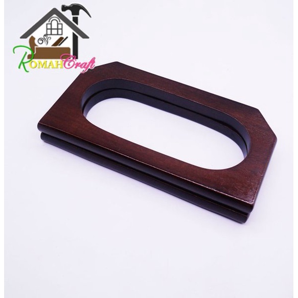 Jual Handle Tas Kayu Coklat Antik Jinjingan Tas 15.5 cm Frame Bag ...