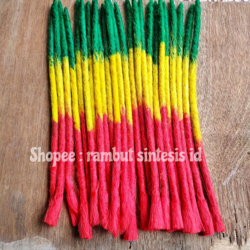 Jual Rambut gimbal rasta sintesis panjang 35cm per batang bisa COD ...