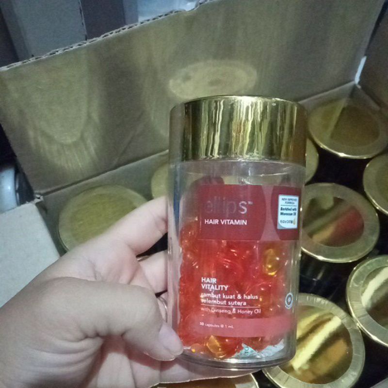 Jual Ellips Vitamin Rambut Botol isi 50 kapsul~Elips botol~100% ...