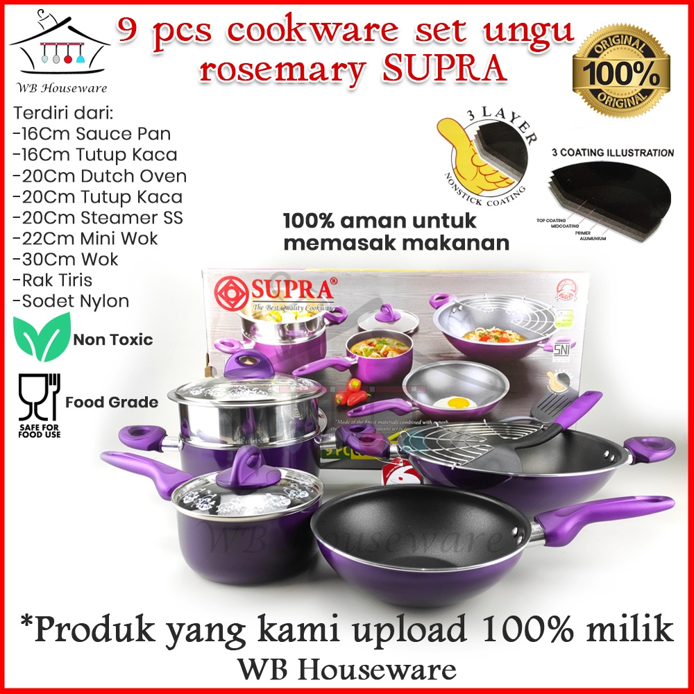 Jual Panci Set Supra Pcs Panci Awet Merk Supra Supra Cookware Set