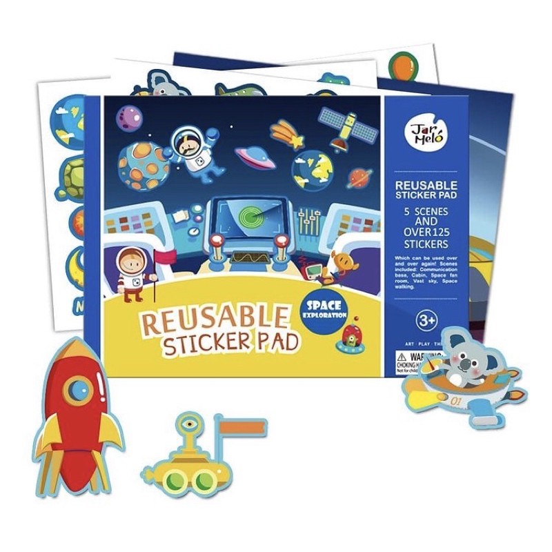 Jual Reusable Sticker Pad Space Exploration by Joan Miro | Shopee Indonesia