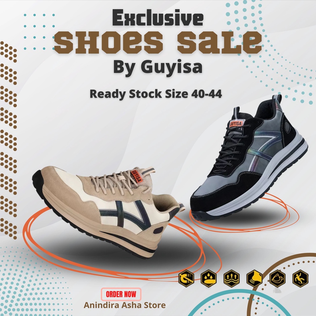 Jual GUYISA Sepatu Safety Sneakers Model Sporty Casual Anti Slip