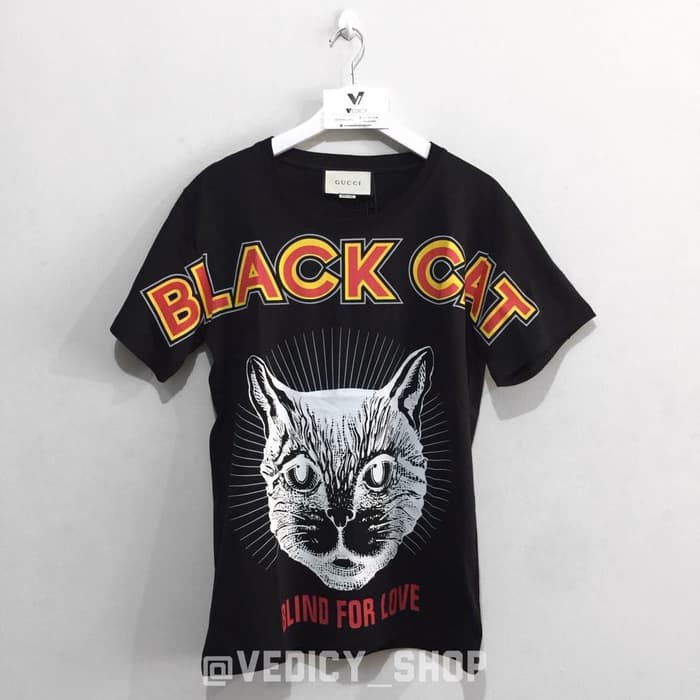 Black cat shop gucci t shirt