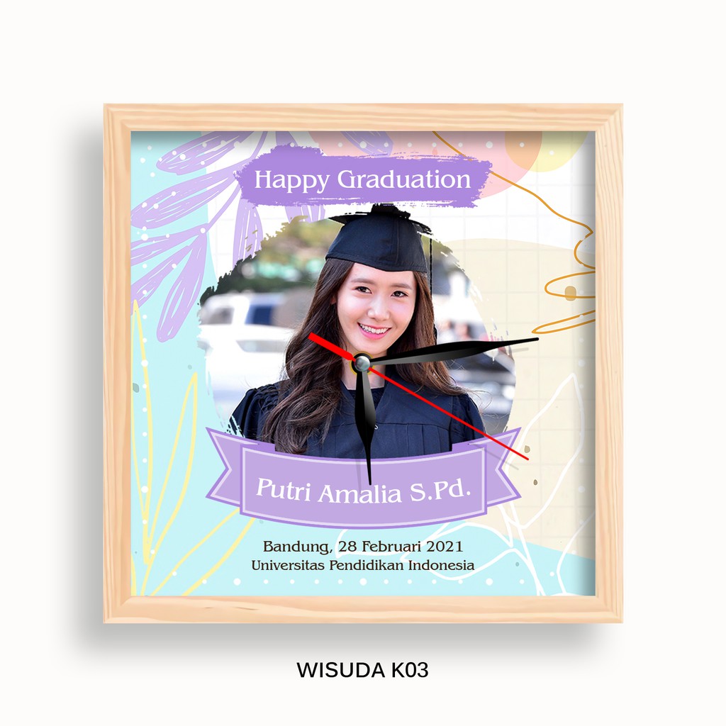 Jual Jam Karakter Bandung - Jam Dinding Custom Hadiah Kado Foto Wisuda ...