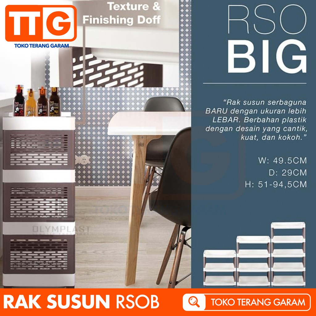 Jual OLYMPLAST RAK PLASTIK SERBAGUNA BESAR DAPUR TOILET RSOB BIG 4 ...