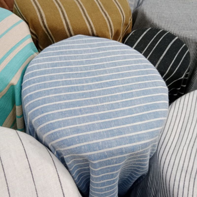 Jual Bahan Kain Cotton Linen Salur,harga Per 1 M (1x1) | Shopee Indonesia