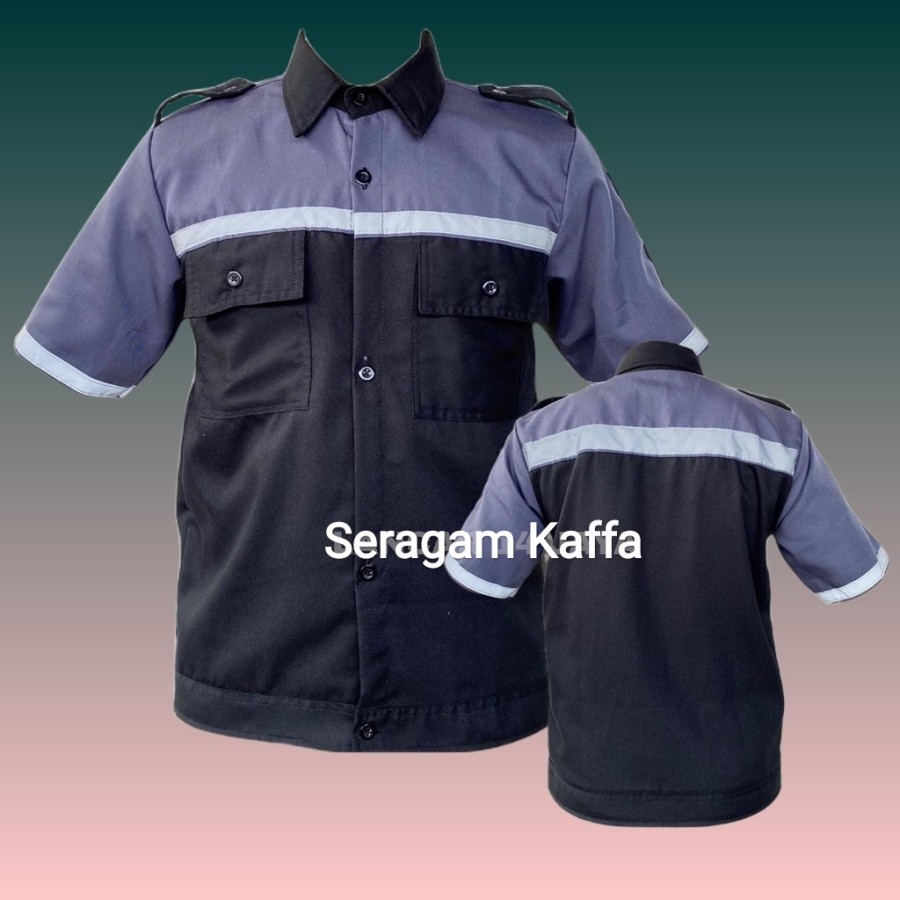 Jual Wearpack Safety Seragam Kerja Bengkel Kombinasi Lengan Pendek Abu