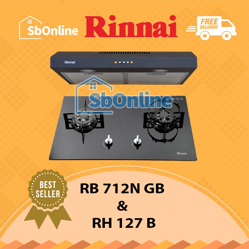 Jual RINNAI Paket Kompor Tanam & Cooker Hood - RB 712 NGB & RH 127 B ...