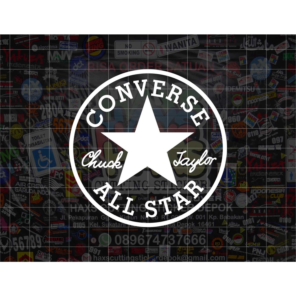 Jual Cutting Sticker Converse All Star Chuck Taylor Ukuran 8 Cm Mobil ...