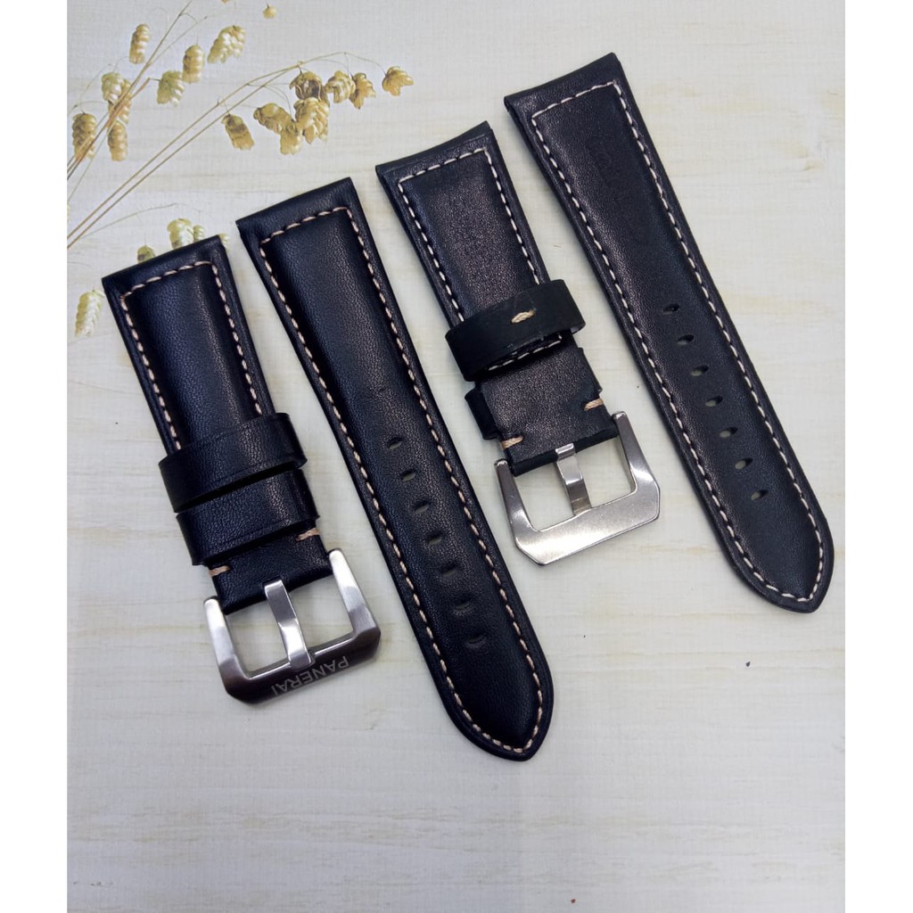 Jual Strap Tali Jam Tangan Kulit Suede Luminor Panerai Leather Original 24mm 26mm hitam cokelat Shopee Indonesia