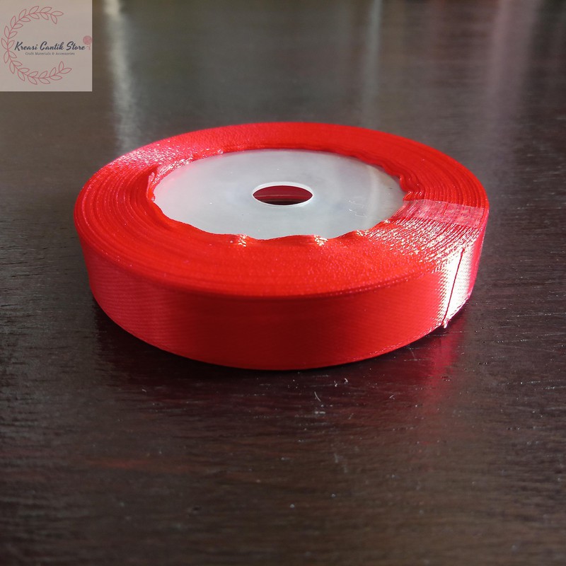 Jual Pita / Pita Satin Ukuran 1/2 Inch Warna Merah | Shopee Indonesia