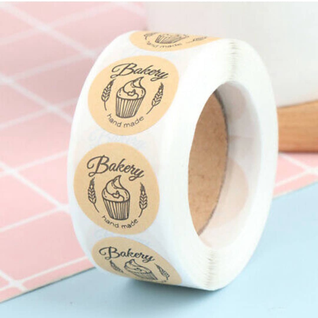 Jual 500 pcs Sticker Bakery Handmade / Sticker Label Kemasan Packing ...
