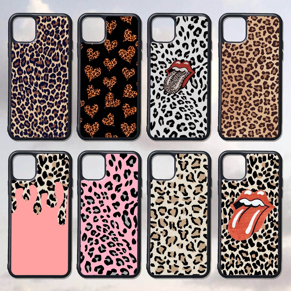 Jual CASE CUSTOM RUBBER IPHONE CASING ALL TYPE TEMA LEOPARD PATTERN ...