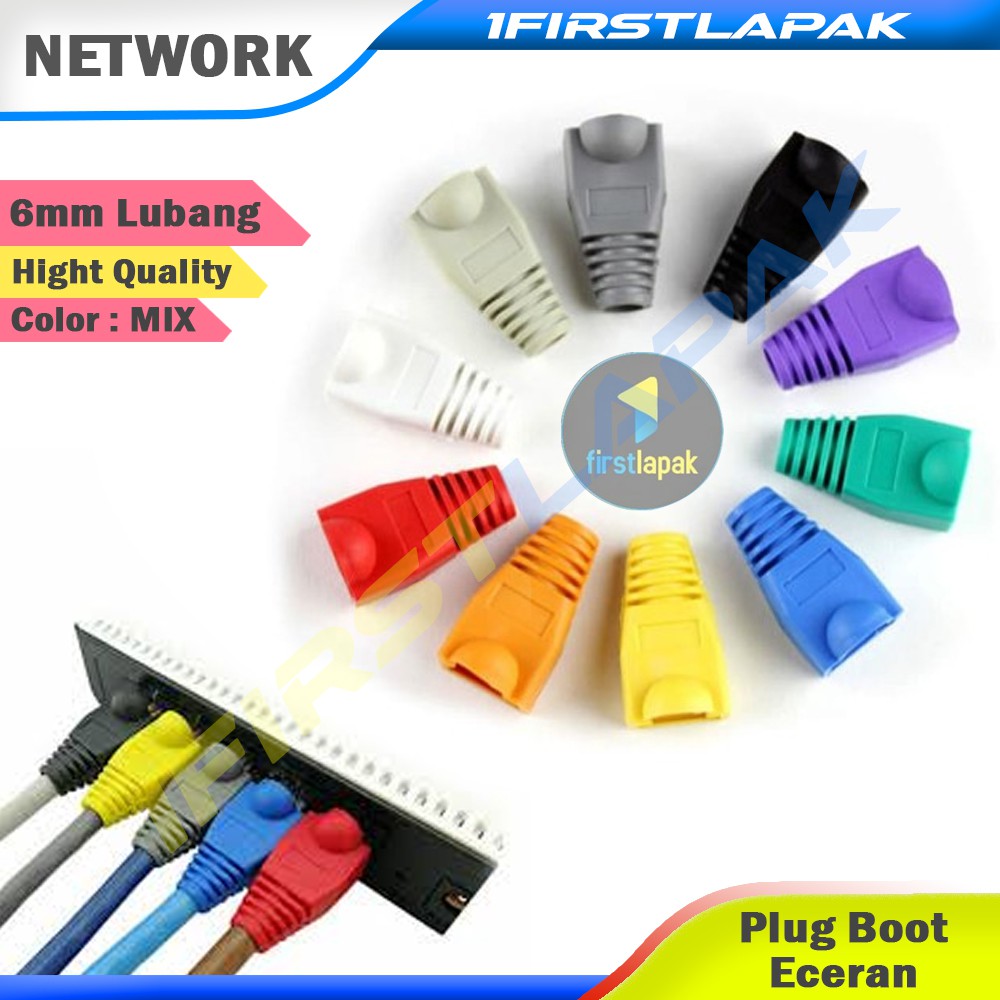 Jual Plug Boot RJ45 Karet Eceran Plugboot Cat 5e Ecer Plug Cap RJ45 ...
