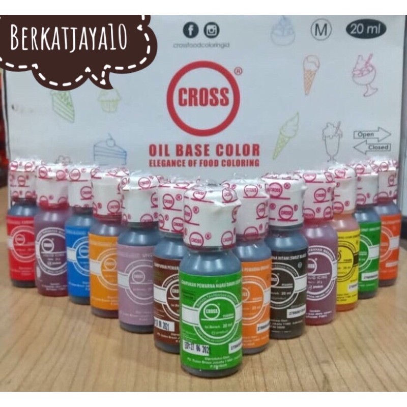 Jual Pewarna Makanan CROSS Food Coloring REGULAR Oil Based Color 20 ml