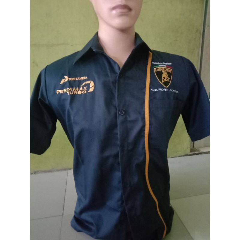 Jual kemeja pertamina terhits navy | Shopee Indonesia