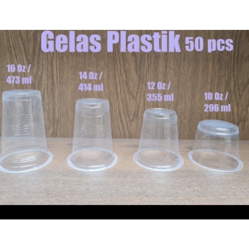 Jual Gelas Tutup Plastik Bening Oz Jus Pop Es Buah 10oz 12oz 14oz 16oz Isi 50pc Shopee Indonesia 3413