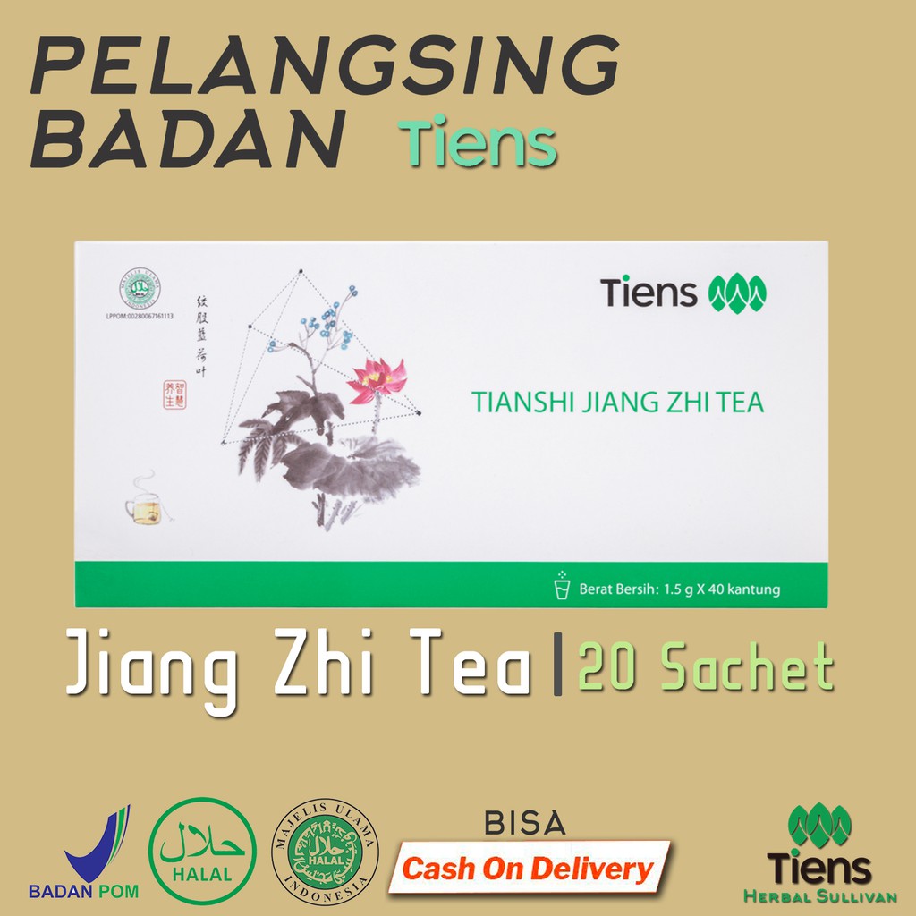 Jual Jiang Zhi Tea Original Teh Hijau Detox Pelangsing Badan (20