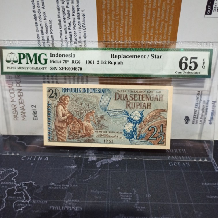 Jual Uang kuno 2 1/2 (2.5 setengah) Rupiah Seri sandang pangan ...
