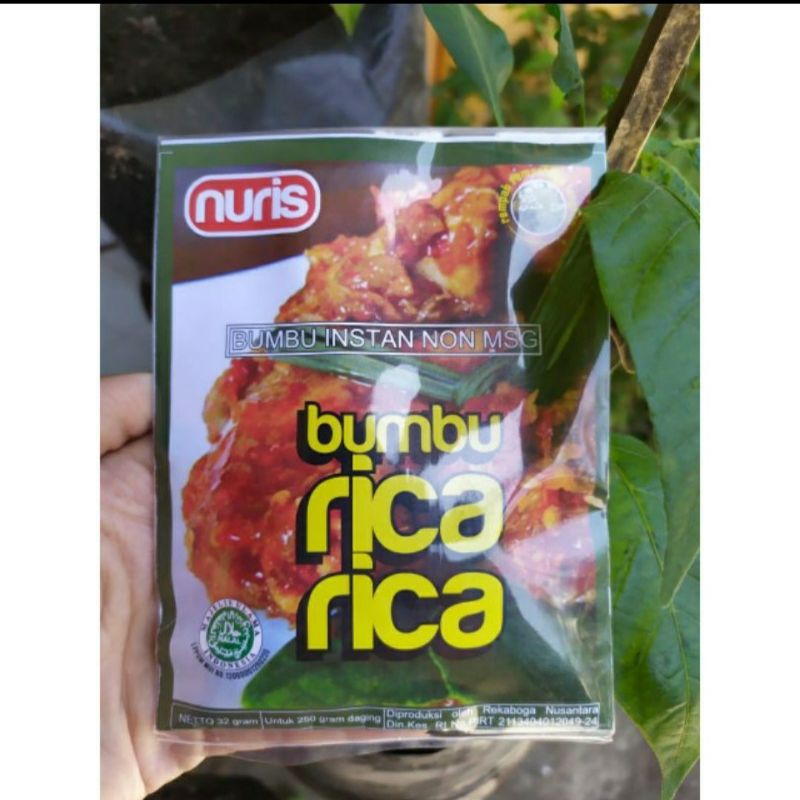 Jual Nuris Bumbu Instan 30 gram Rica-rica Non MSG Free Bubble Wrap ...