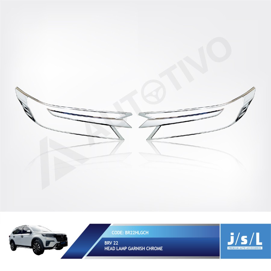 Jual All New BRV 2022 Headlamp Garnish Chrome JSL Cover Lampu Depan