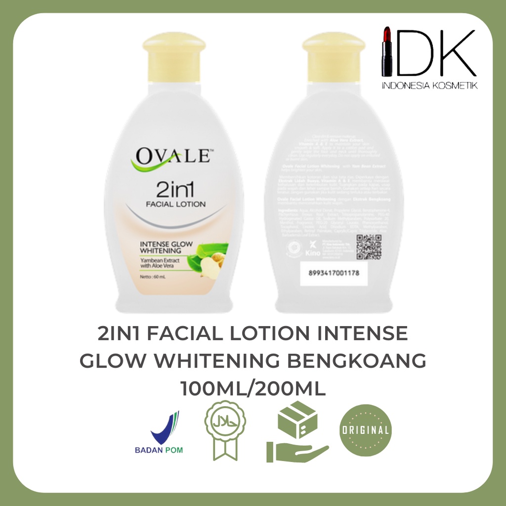 Jual Ovale In Facial Lotion Intense Glow Whitening Bengkoang Ml Ml Shopee Indonesia