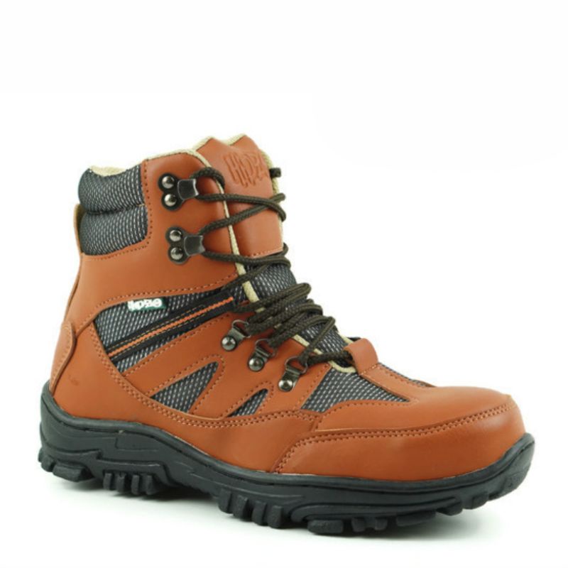 Jual Sepatu Safety Pria Boots Kulit Kerja Proyek Lapangan Riding ...