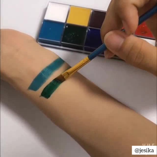 Jual Face body painting wajah oil based rainbow warna merah putih