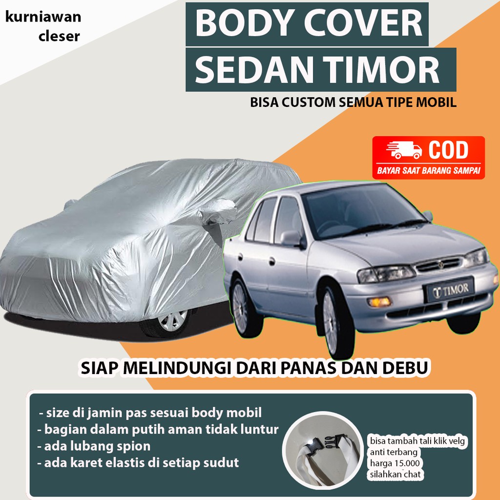 Selimut Mobil Sedan Suzuki Baleno -No.7- Body Cover Warna Silver