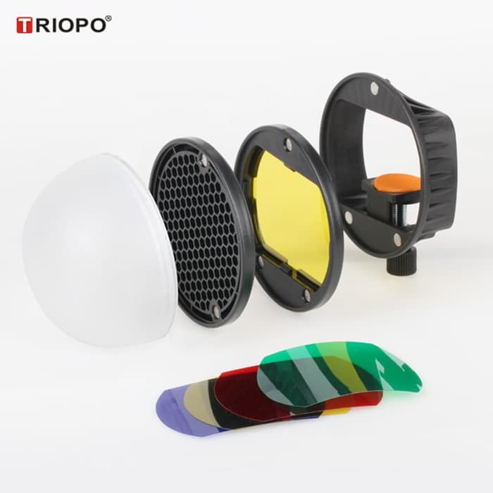 Jual TRIOPO TR-08 / TR08 Magnetic Flash Dome - Honeycomb Diffuser ...