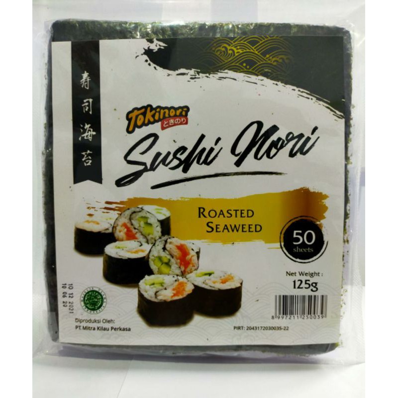 Jual Tokinori sushi nori roasted seaweed 10 sheet nori rumput laut
