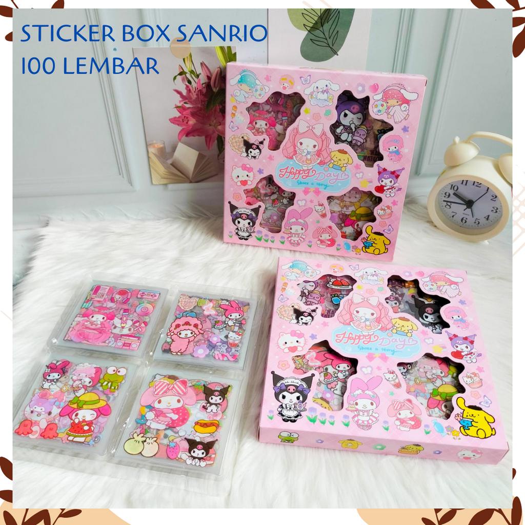 Jual Sticker Box Sanrio Isi 100 Lembar Set Daily Manual Cute Pattern